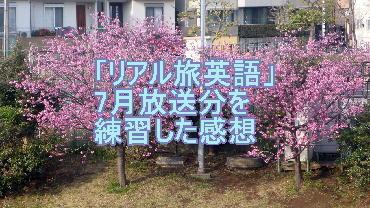 リアル旅英語7月のクイズを練習した感想のタイトル画像