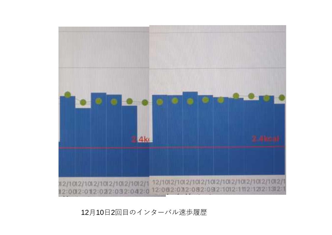 インターバル速歩12月10日2回目の履歴