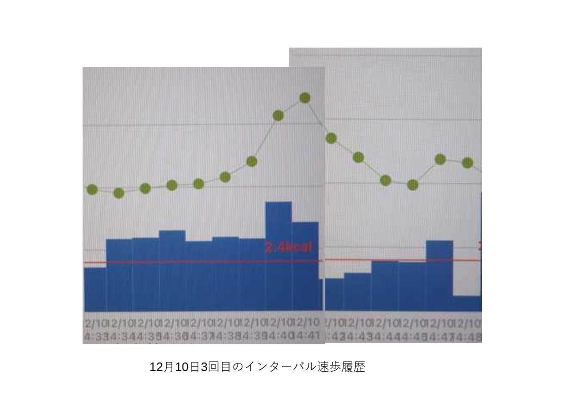 インターバル速歩12月10日3回目の履歴