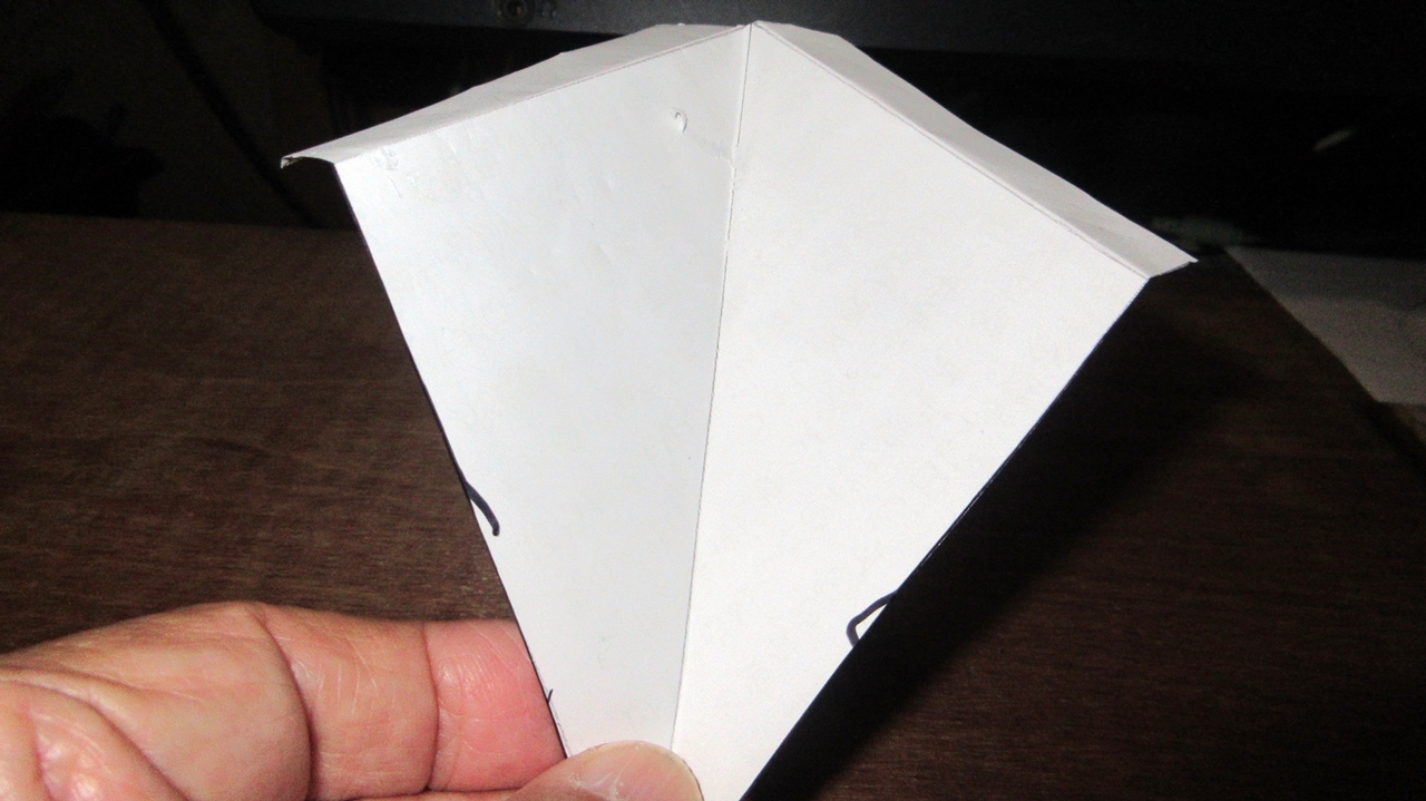 三角カバーを折り曲げる方向