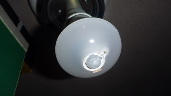 洗面所のLED照明の人感センサーの拡大