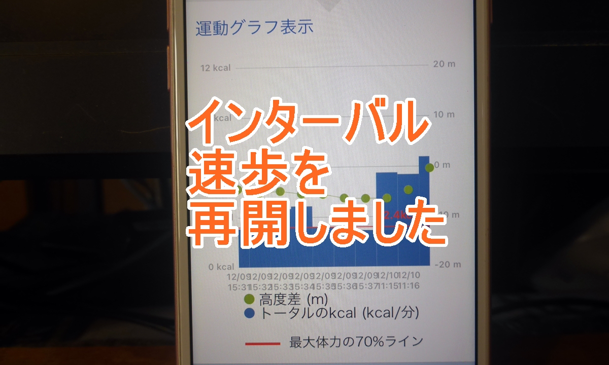 インターバル速歩を再開のタイトル画像