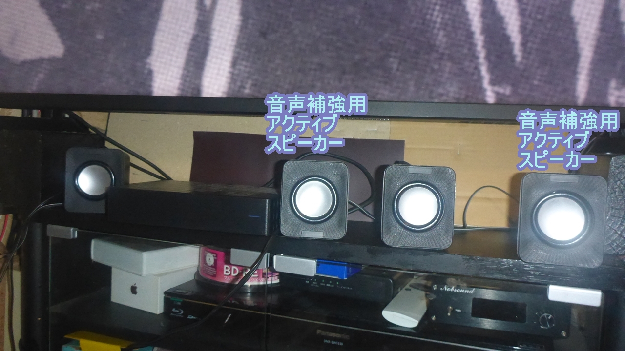 アクティブスピーカーを置く