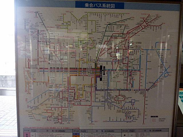 宇都宮駅周辺のバス路線図