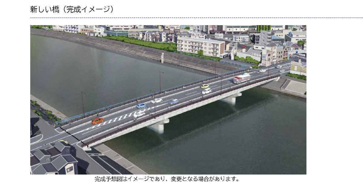 新末吉橋の完成予想図