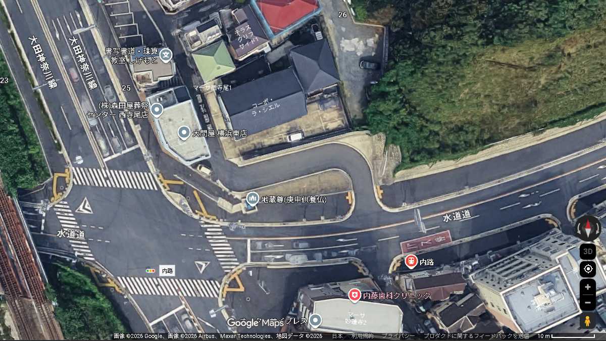 内路交差点付近の様子